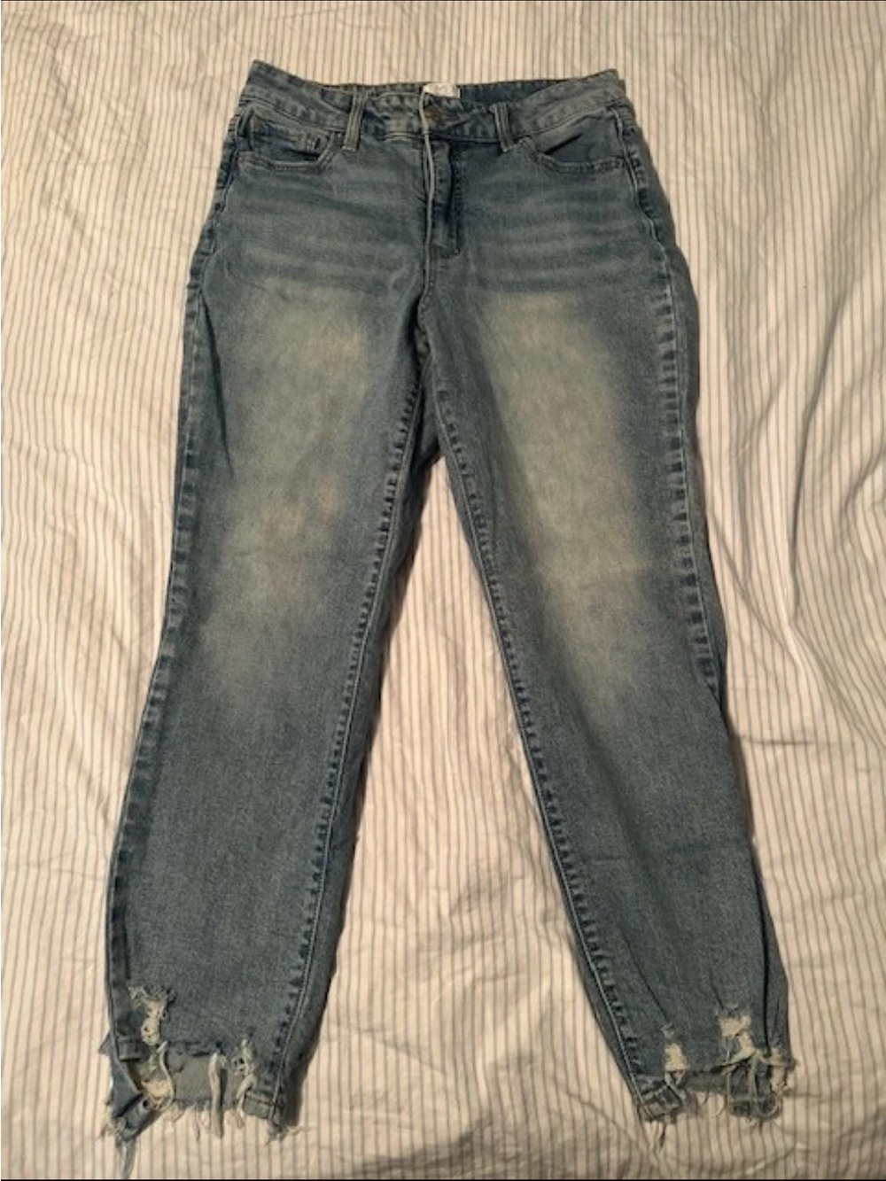 Time and Tru Light Wash Distressed Boyfriend Jeans